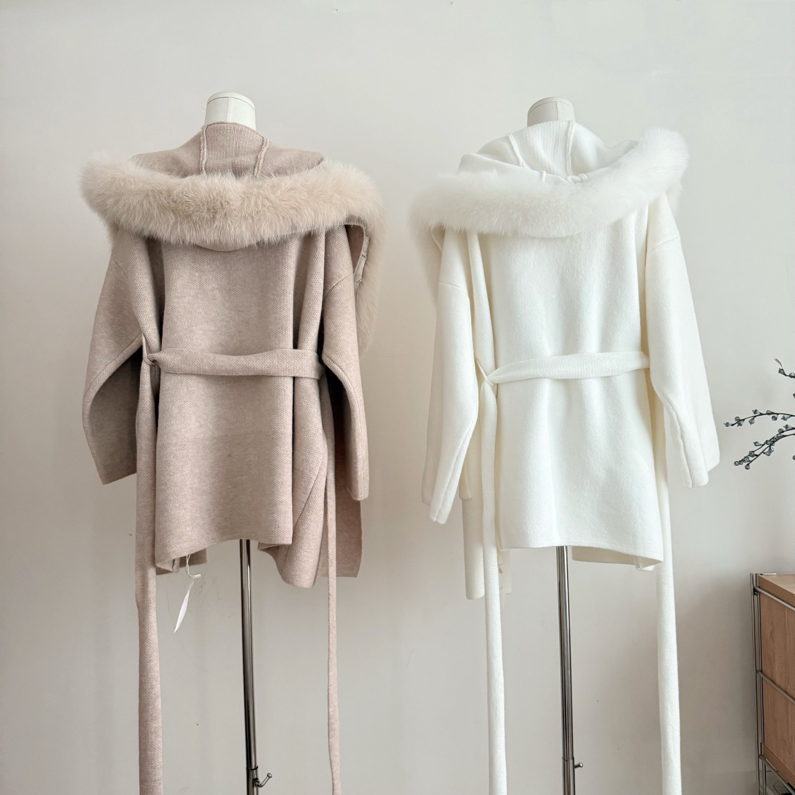 JustQin Fox Fur Collar Knit Cardigan Sweater Women 2025 Winter - Image 3