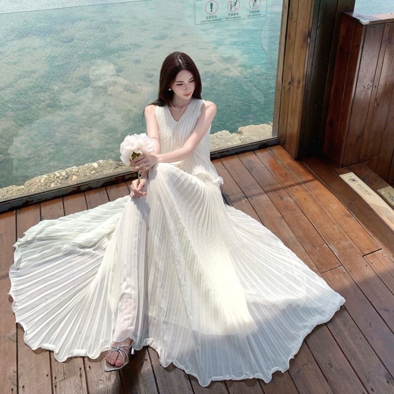 ICELOLLY Vacation Style Sheer Sleeveless Cami Dress for Women - Image 3