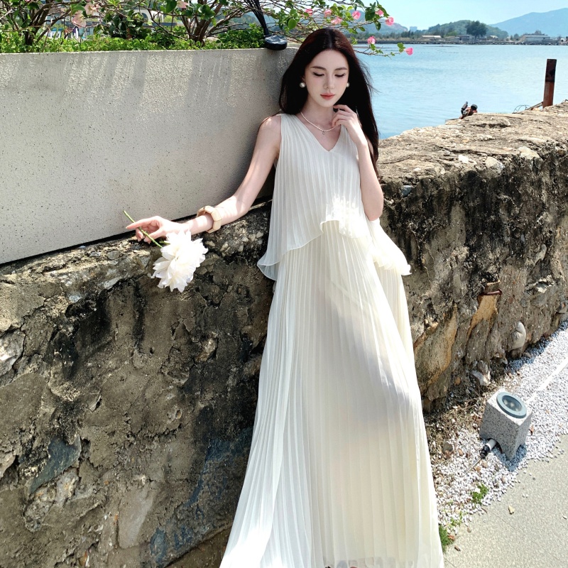 ICELOLLY Vacation Style Sheer Sleeveless Cami Dress for Women - Image 4