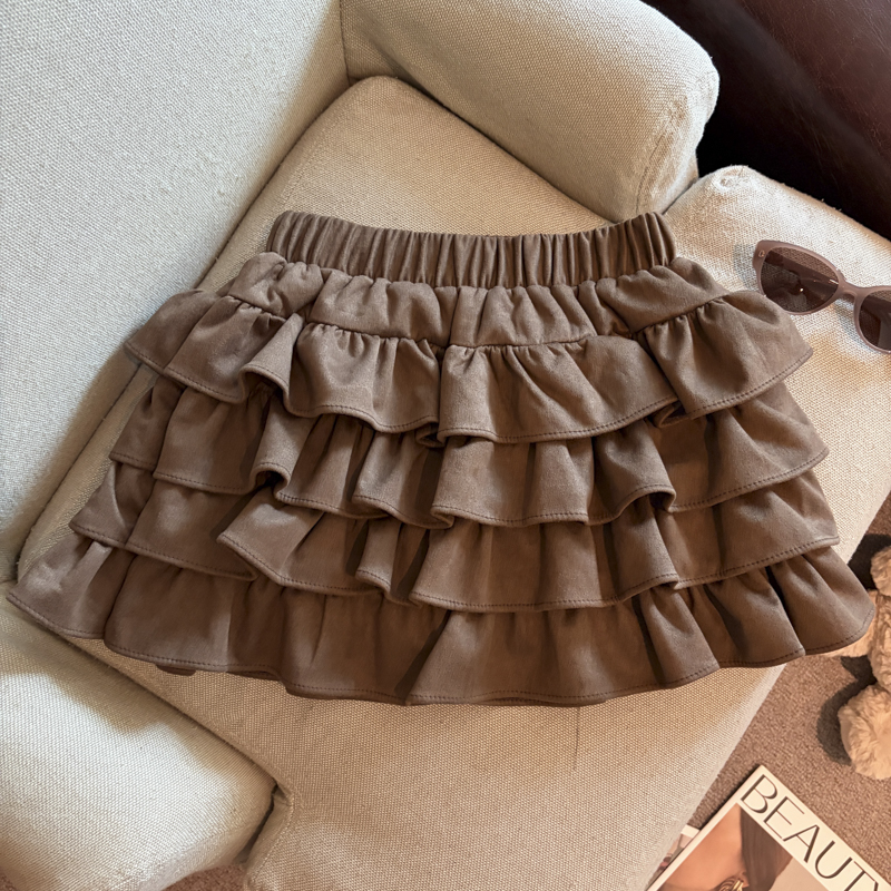 2026 Autumn Retro Leopard Print Elastic Waist Tiered Mini Skirt for Women - Image 3