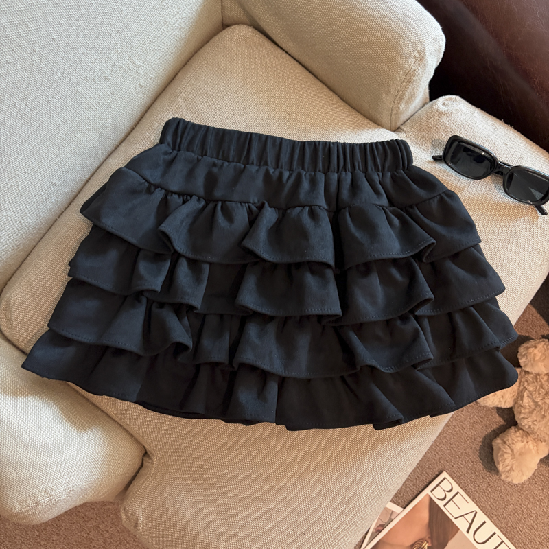 2026 Autumn Retro Leopard Print Elastic Waist Tiered Mini Skirt for Women - Image 5