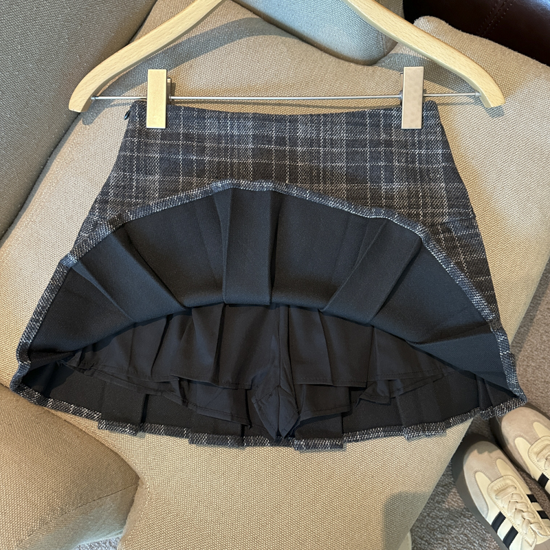 2026 Autumn Winter Korean Preppy Pleated Mini Skirt in Thin Wool Blend - Style 5d175c - Image 2