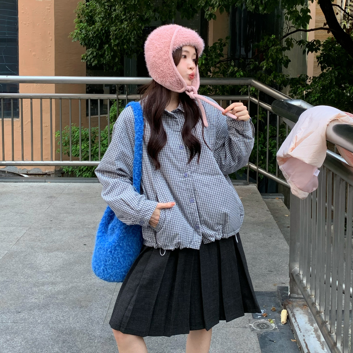 2026 Winter Korean Loose Layered Cotton Padded Plaid Shirt Women - Image 3